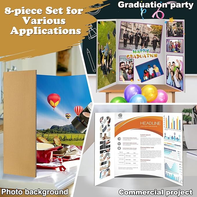 8 PCS Trifold Poster Board - Image 7