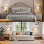 gold bedside lamps set of 2, fully dimmable showing dimensions
