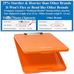 Think2Master Orange Plastic Storage Clipboard. | 25% Heavier & 25% Sturdier| - Image 2