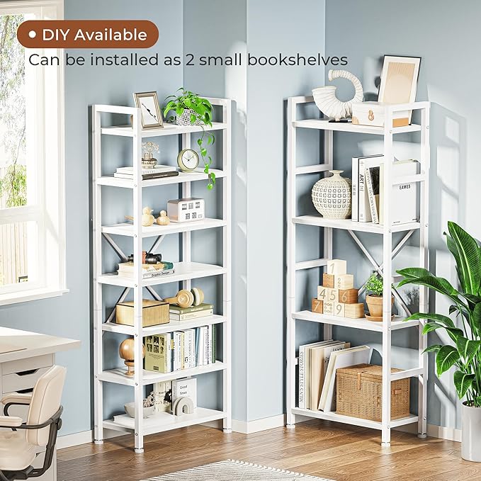 SUPERJARE Triple 4 Tier Bookshelf, Bookcase - Image 4