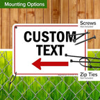 Custom Arrow, Custom Directional Sign, Left Arrow, 7x10 Inches, Rust Free .040 - Image 5