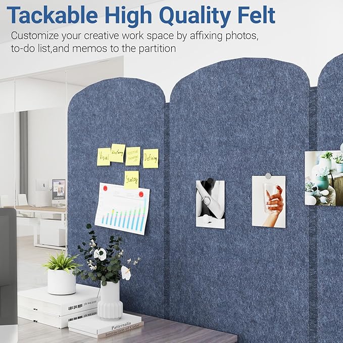 Natwind 5 Panel 122.8 x 71 in Office Room Privacy Protect Space Divider - Image 6