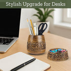 Mie Creations Wooden Desk Organizer Set of 2 Pen Holder, Paper Clip Storage - Image 7