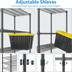 Homdox 60”W Storage Shelves, 4 Tier Heavy Duty Wire Shelving Unit - Image 8
