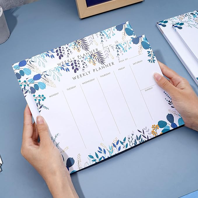 2 Pack Weekly Planner Notepad Tear Off Set of 2 Weekly Calendar Pad 52 Undated - Image 6
