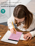 Aidunmis 7pcs Small Note Pads 5x8 Legal Pads Pink Notepad 5x8 College Ruled - Image 7
