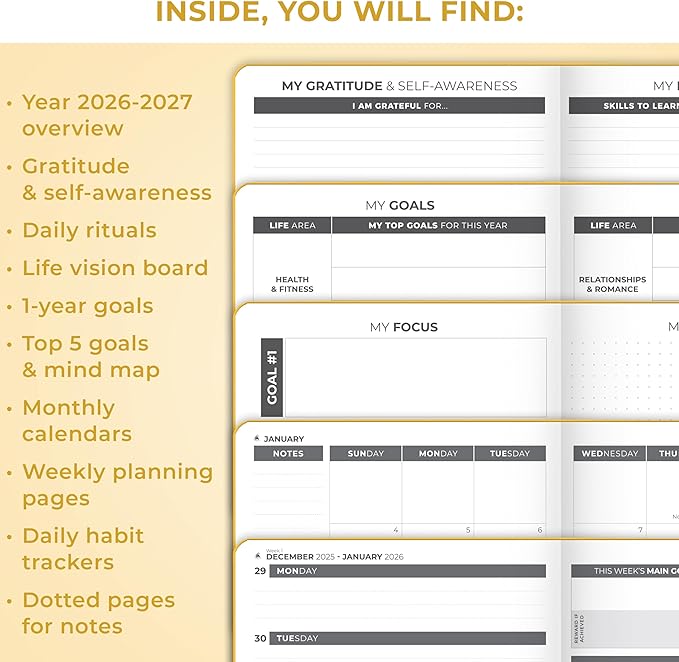 Clever Fox Dated Planner 2026-2027 – Weekly Life Planner Notebook - Image 5