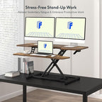 FLEXISPOT FLXISPOT 42-inch Standing Desk Converter, Sit to Stand Dual Monitor - Image 4
