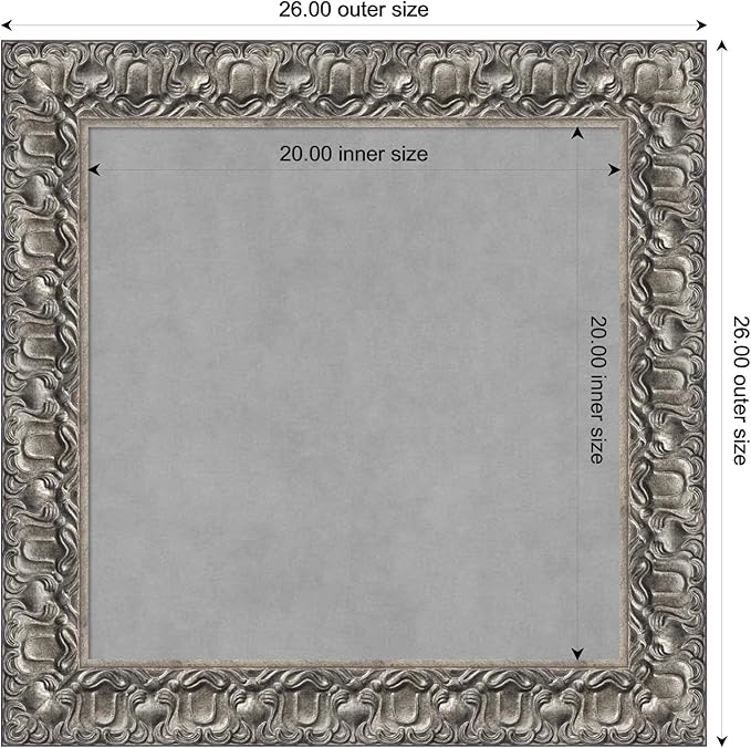 Amanti Art Silver Framed Magnetic Board 26x26 Medium Vision Board - Image 3