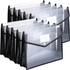 10 Pieces Plastic File Folders Envelope Expanding File Wallet Organizer by Epakh