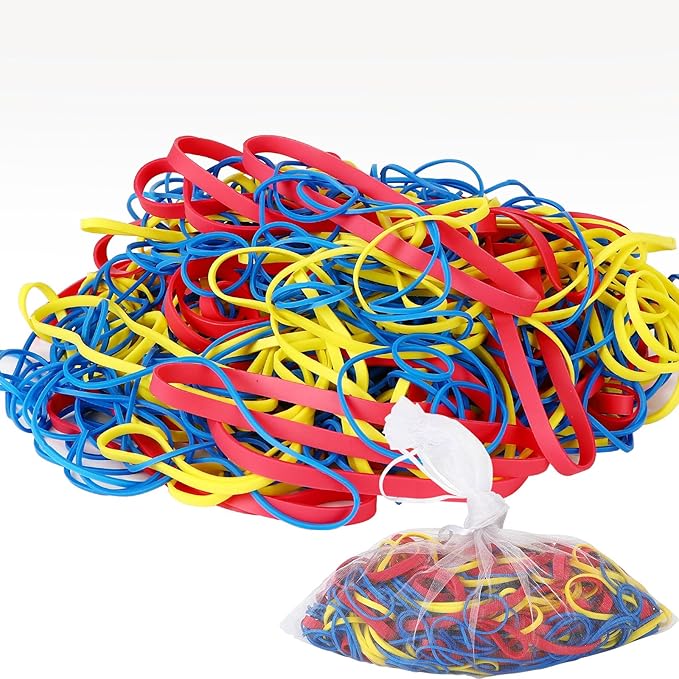 405 pcs assorted size rubber bands 0.68lbs Elastic colored rubber bands by AiDiYGECO