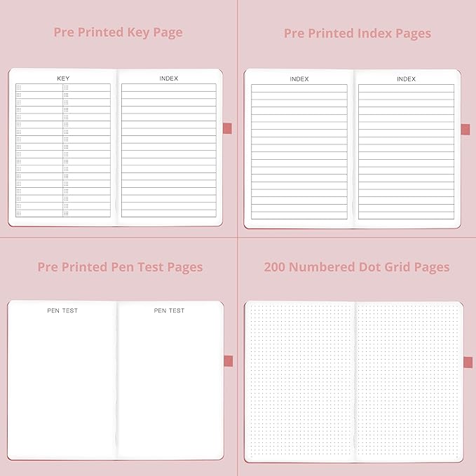 Bullet Dotted Journal – 140gsm Bleed Proof Thick White Paper – 200 Numbered Dot - Image 7