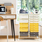 DORTALA 15-Drawer Rolling Storage Cart - Image 9