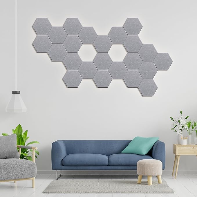 Hexagonal Acoustic Panels-12 Pack High-Density Sound Absorbing Panels - Image 5