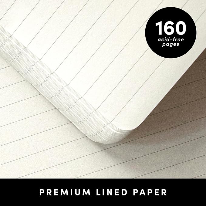 PAPERAGE Lined Spiral Journal Notebook, 160 Pages, Hardcover Journal - Image 4