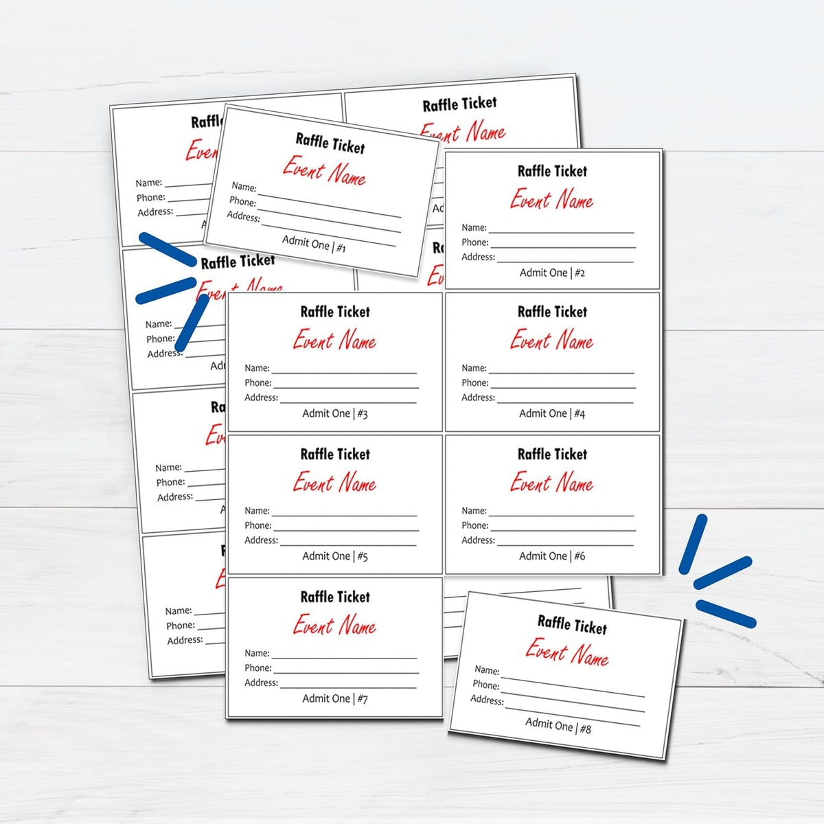 printworks professional perforated paper for tickets, coupons, certificates, front angle view