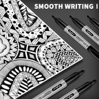 craftinova Black Permanent Markers Bulk Fine Point, Fine Tip Markers Set - Image 7