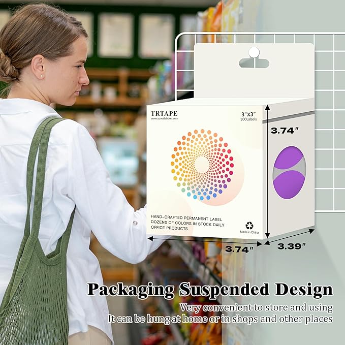 3 Inch Round Colored Dot Stickers, 4 Rolls in Dispenser Box - Image 4