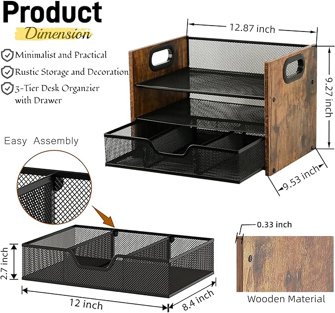 Wood Desk Organizer - Image 3