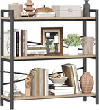 Book Shelf, 3 Tier Bookshelf 31.49" Width, Book Shelf Storage and Organization by Homeiju
