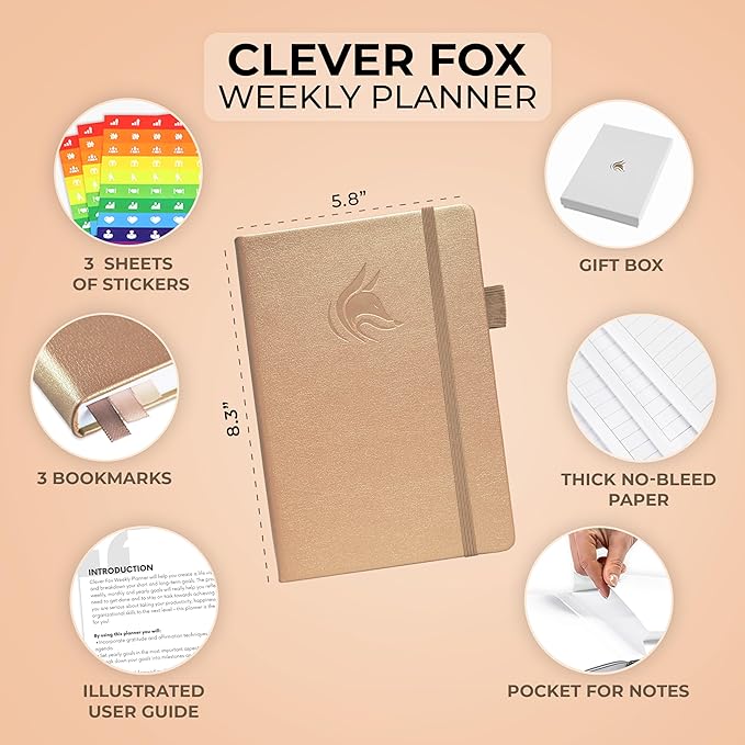 Clever Fox Planner – Undated Weekly & Monthly Planner - Image 2