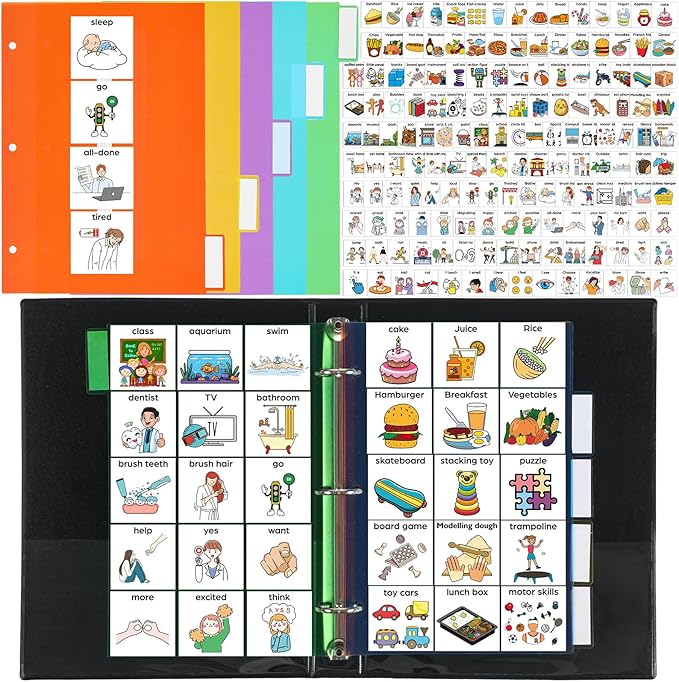 Communication Book Bulk 162 Laminate Icon Picture Cards by Resurhang
