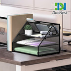 Docnest 3 Tier Metal Mesh Desk Organizer - Image 7