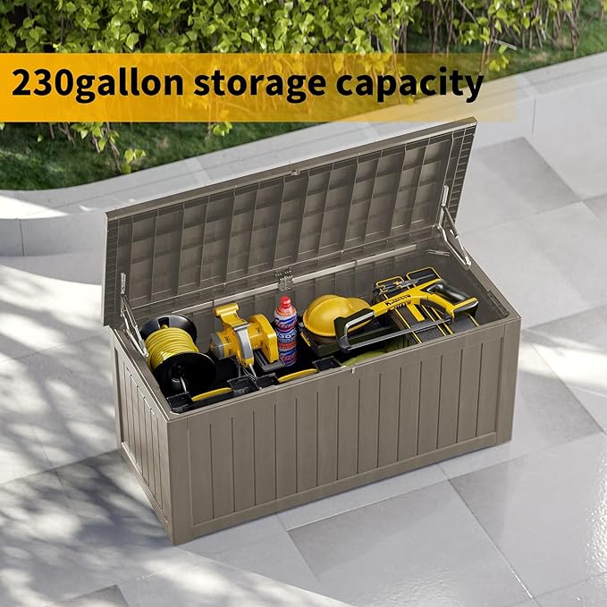 Yardgrace 270 Gallon Heavy Duty Outdoor Storage Box - Image 4