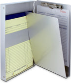 Saunders Recycled Aluminum Snapak Form Holder, Memo Size, Fits Paper Size up to 6 x 10 inches (10507) | Stops carbon-copy bleed-through, side pocket holds 30+ forms, weather-resistant snap closure, recycled aluminum, USA-made