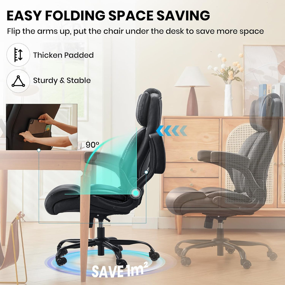 500lbs big and tall office chair adjustable lumbar, package contents