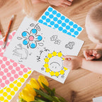 PARLAIM 1050 PCS Color Coding Labels Circle Dot Stickers,10 Color Style Colorful Coding Label Sticker for Office,Student Classroom