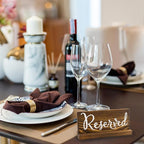 Darware Wooden Reserved Signs for Tables; Rustic Real Table Signs - Image 3