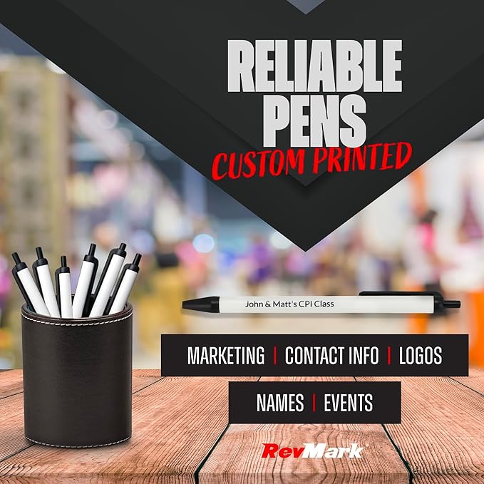 RevMark Personalized Ballpoint Pen, Custom Printed Name, Business or Event - Image 2