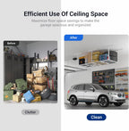 fleximounts 3x8 overhead garage ceiling storage rack organization on a desk or shelf