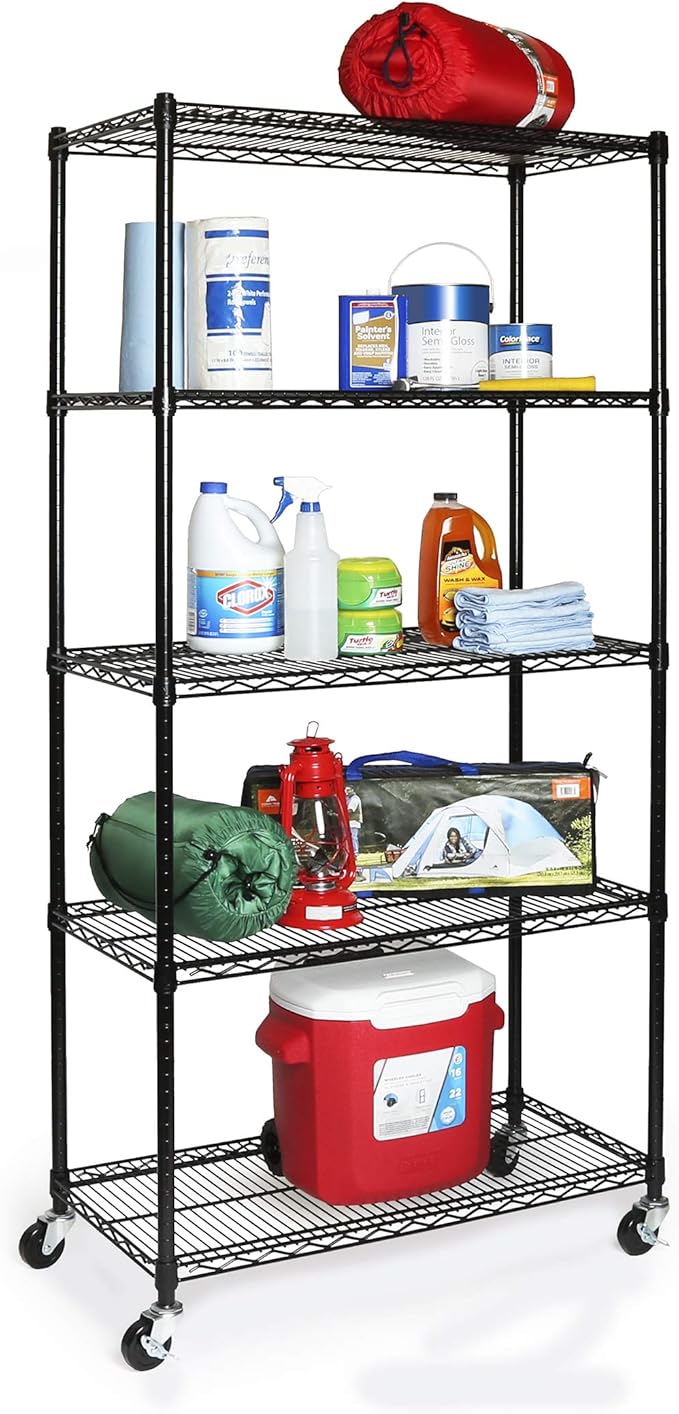 Seville Classics UltraDurable Heavy Duty NSF Solid Steel Wire Rack Storage Unit - Image 13