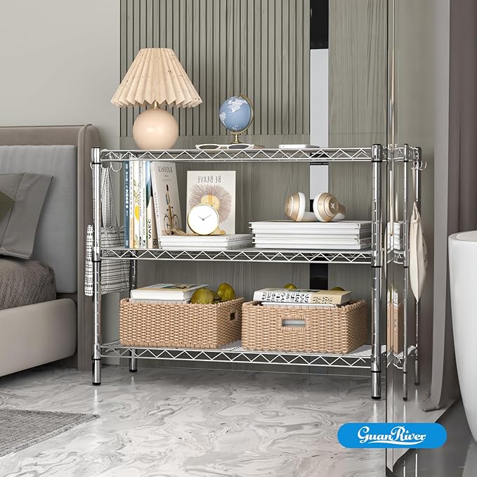 Guan River 3-Shelf Adjustable Metal Shelf Wire Shelving Storage Rack - Image 8