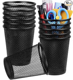 Gwybkq Pen Holder for Desk Mesh Pen Cups Metal Pencil Holder 12 Packs Desk by Gwybkq