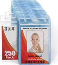Mifflin-USA Large Vertical ID Badge Holders, Plastic Nametag Covers by MIFFLIN