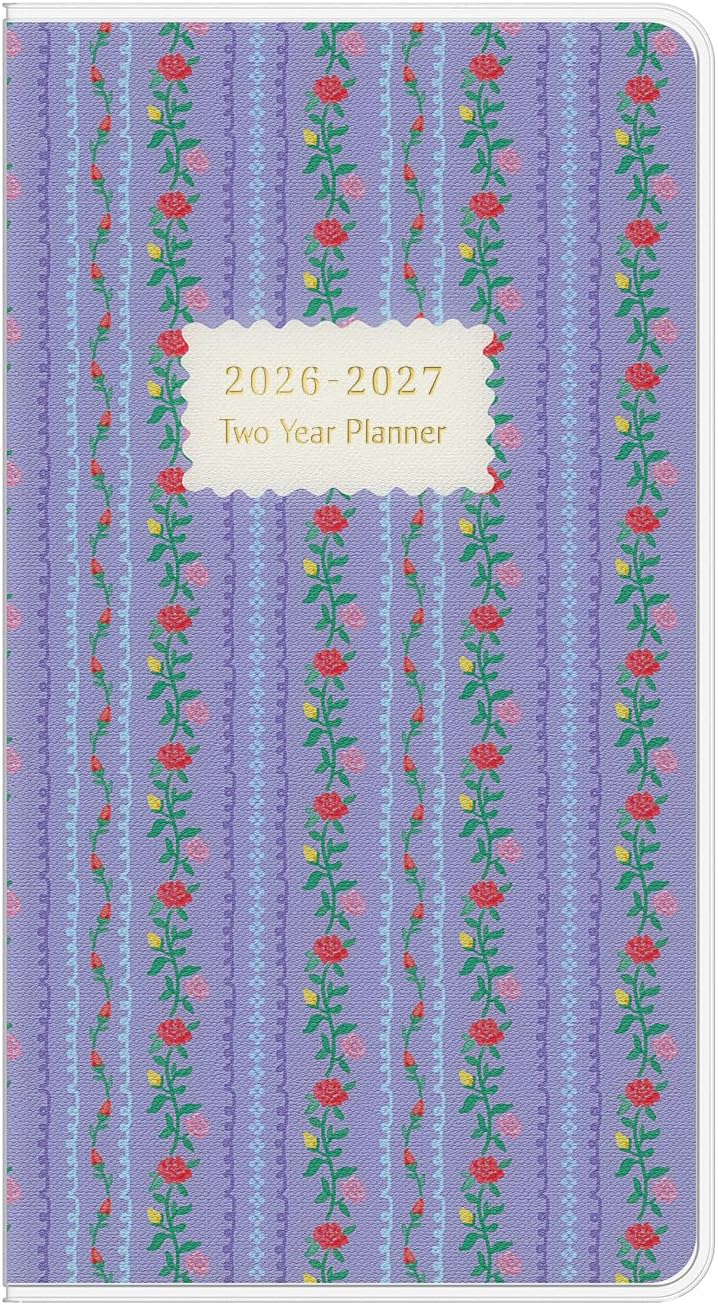 Jotsome Pocket Calendar 2026-2027, 3.5" x 6.4", Spring | 2 Year Monthly Planner from Now to December 2027, Small Pocket Planner with PVC Cover for Purse