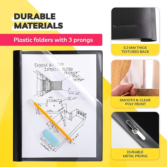 Report Covers -, 8.5 x 11 Letter Size, 3-Prong Fasteners, and More - Image 3