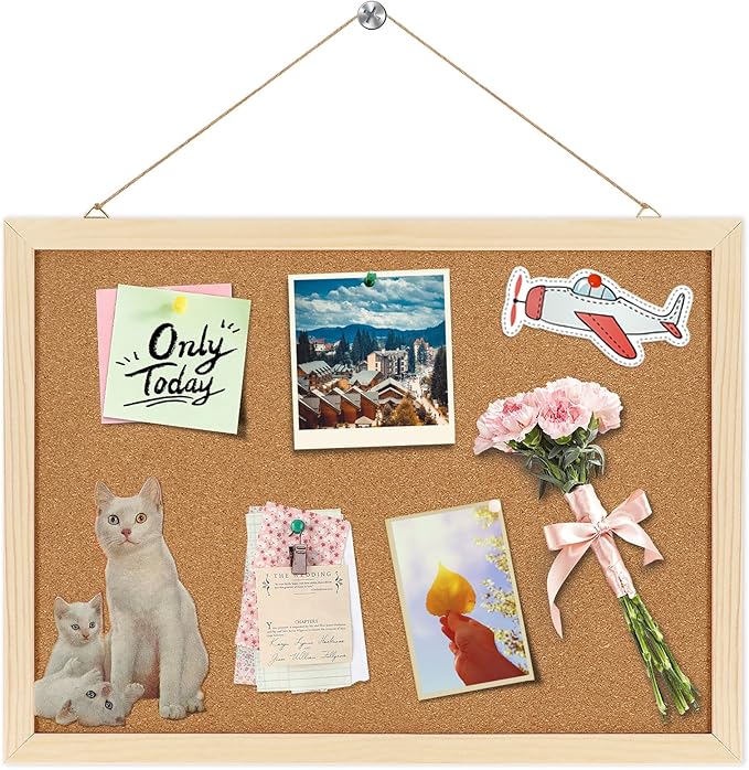 Cork Board, FEBSNOW Cork Board Bulletin Board, 14.6 X 11 inches Vision Board by HOMECRAFTBEAUTYBABY