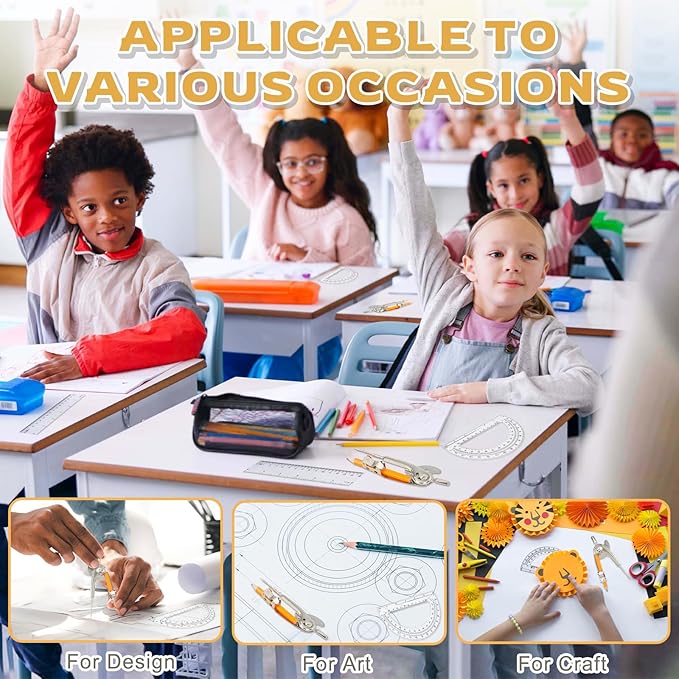 40 Pieces Geometry Math Set Compass - Image 6