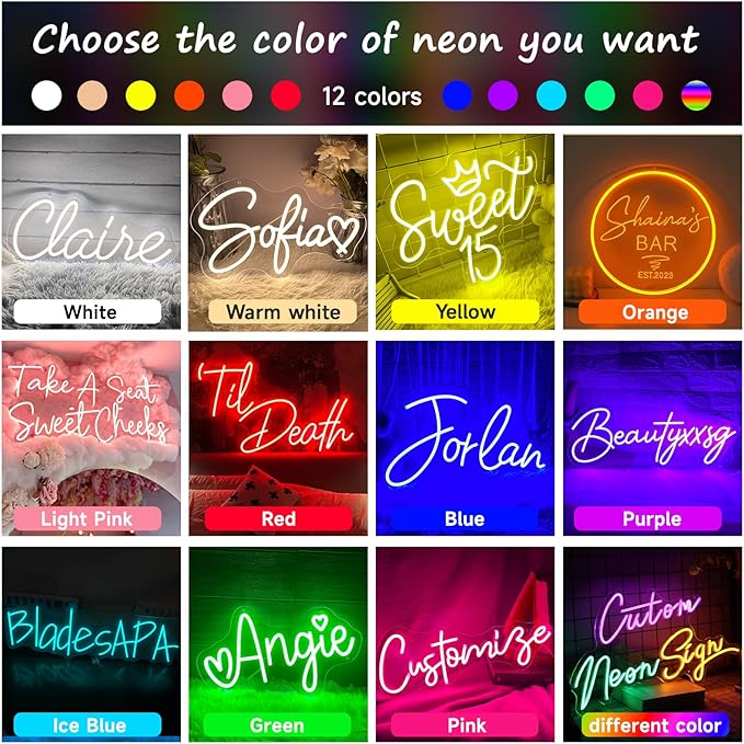 Custom Neon Sign for Wall Decor, Neon Sign Customizable Personalized LED Neon - Image 4