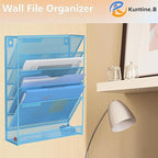 Kuntine.B 6-Tier Wall File Organizer Hanging File Organizer Cubicle Organizer - Image 6