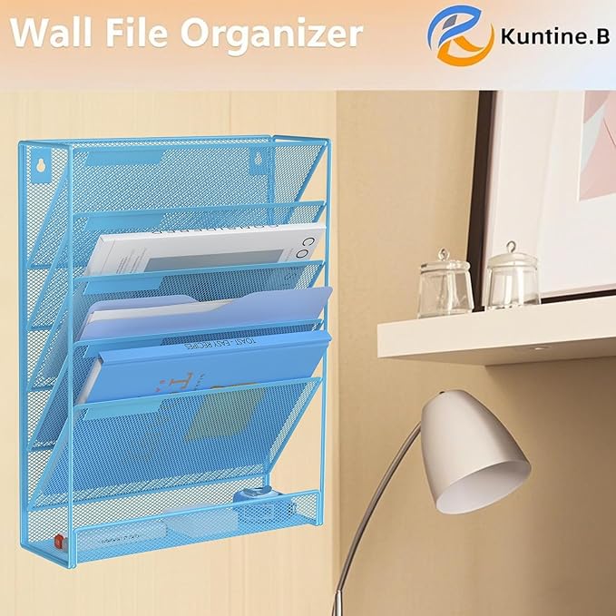Kuntine.B 6-Tier Wall File Organizer Hanging File Organizer Cubicle Organizer - Image 6