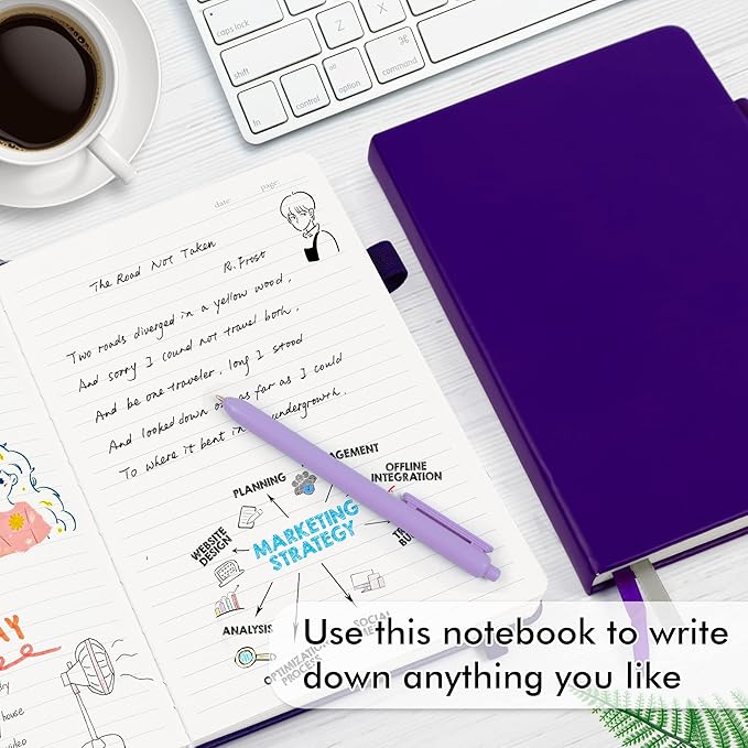 feela 12 Pack Notebooks Journals Bulk, Hardcover Notebook Classic Ruled Journal - Image 4