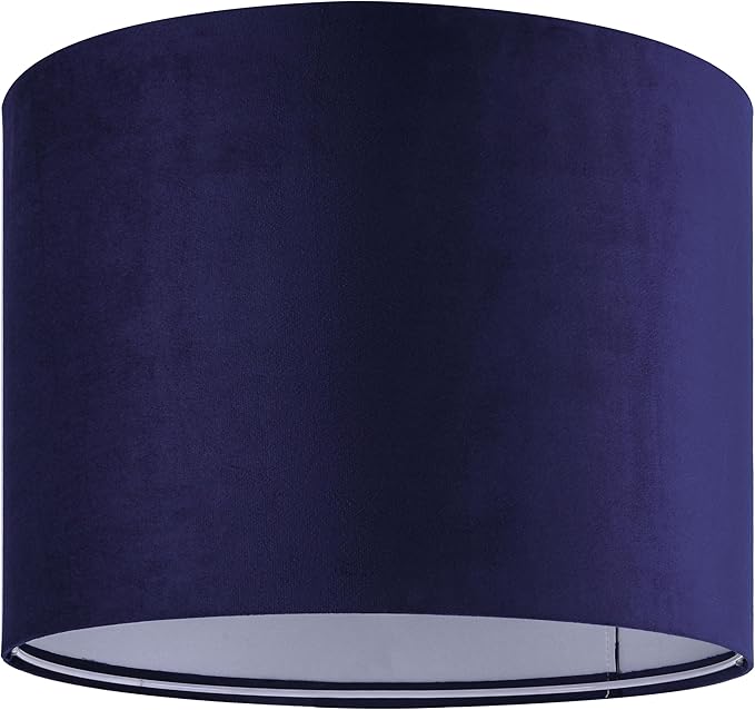 Dark Blue Velvet Drum Lamp Shade Modern Lampshade 13``Top×13``Bottom×10``High - Image 6