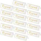 16 Pieces Reserved Sign Acrylic Clear Reserved Table Tent Signs Table Number by Jetec