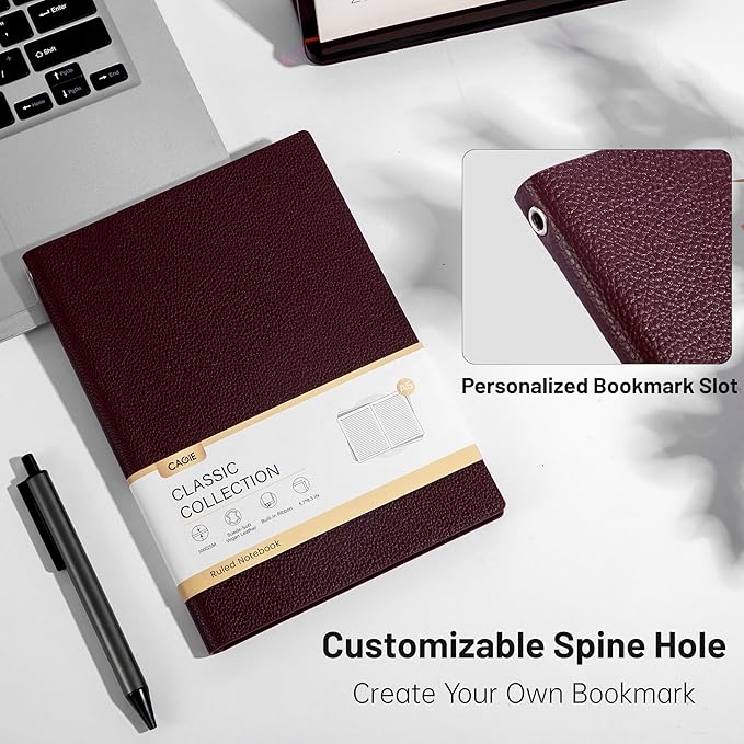 CAGIE Lined Journal Notebook for Men & Women, 176 Pages A5 Medium Size - Image 4