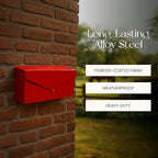 NACH Red Envelope Wall Mount Mailbox, Rust Resistant Metal Mailbox, Mailboxes - Image 6